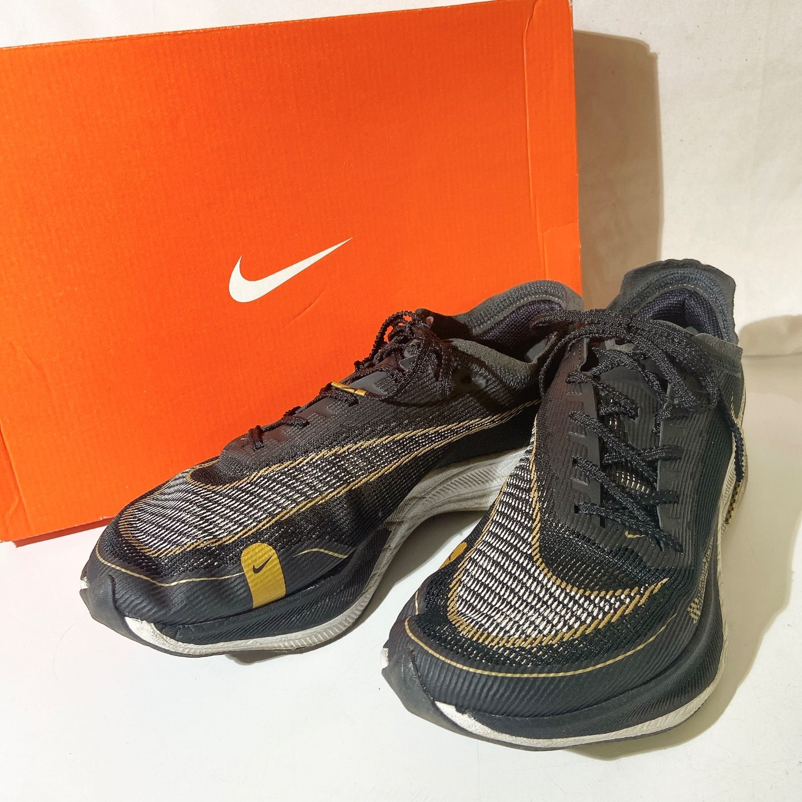 ナイキ ズームX ヴェイパーフライ ネクスト％ 2 NIKE ZoomX VaporFly Next% 2 ブラック メタリックゴールドコイン  ホワイト CU4111-001 27cm 靴 スニーカー - メルカリ