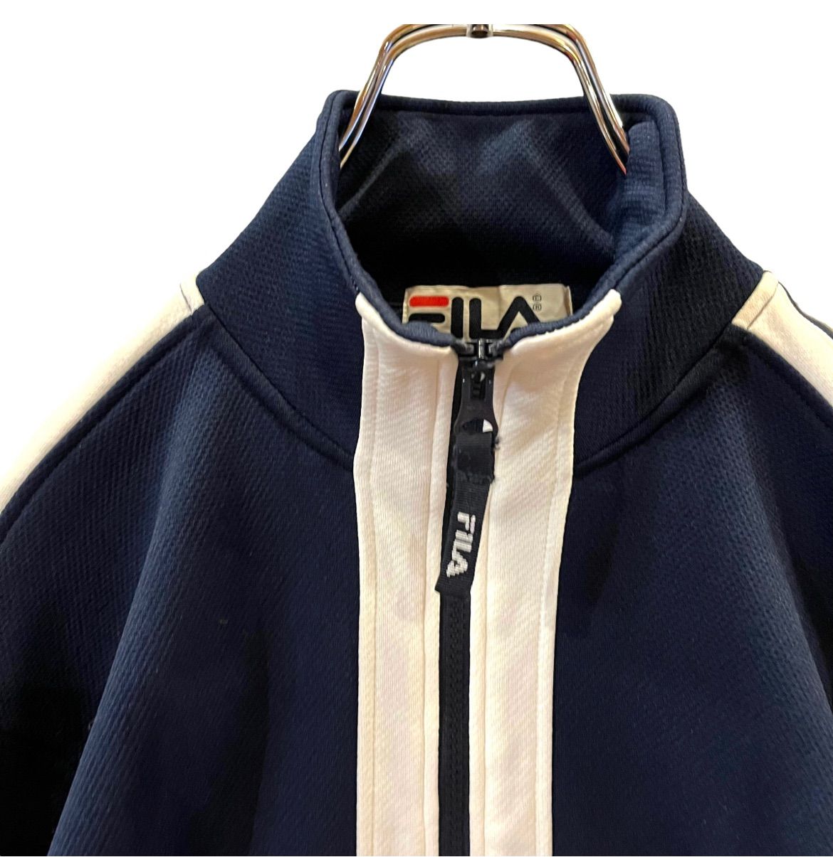 FILA フィラ トラックジャケット ジャージ上 紺 メンズ Mサイズ - メルカリ