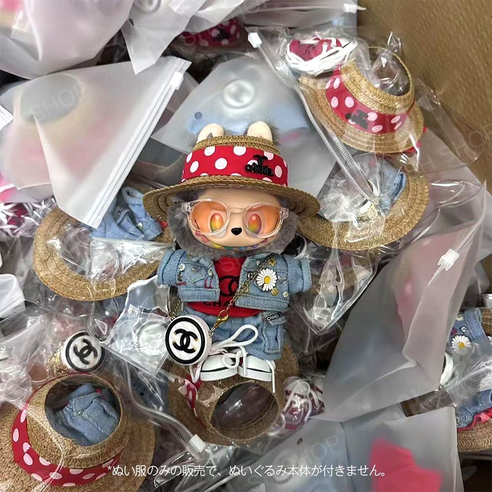 着用風 ぬいぐるみ服 001 labubu gdragon ジヨンぬいぐるみ Labubu ぬいぐるみ服 BIGBANG G-DRAGON 着用風 ジヨンぬいぐるみ