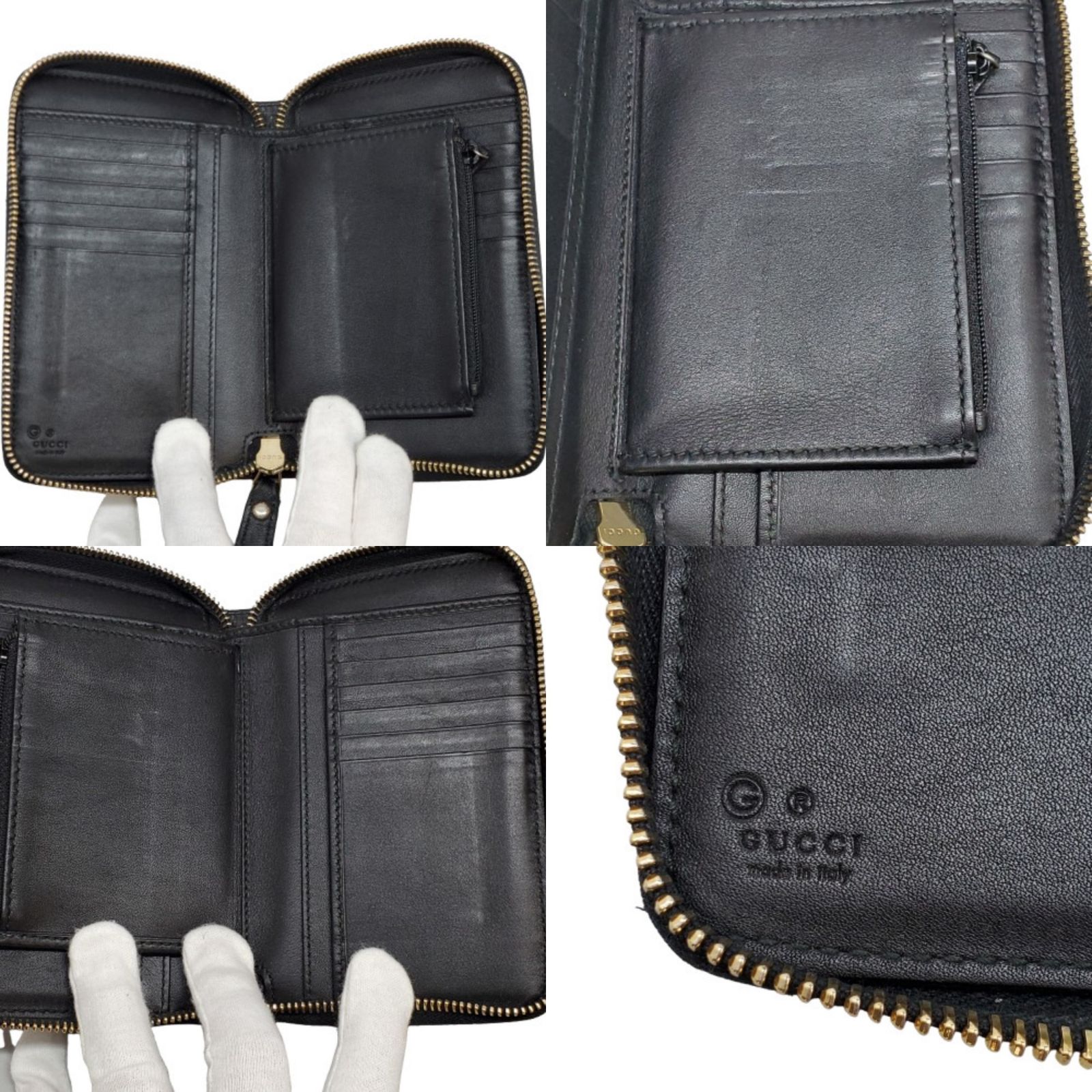 GUCCI グッチ 449423 グッチシマ ラウンドファスナー コンパクト