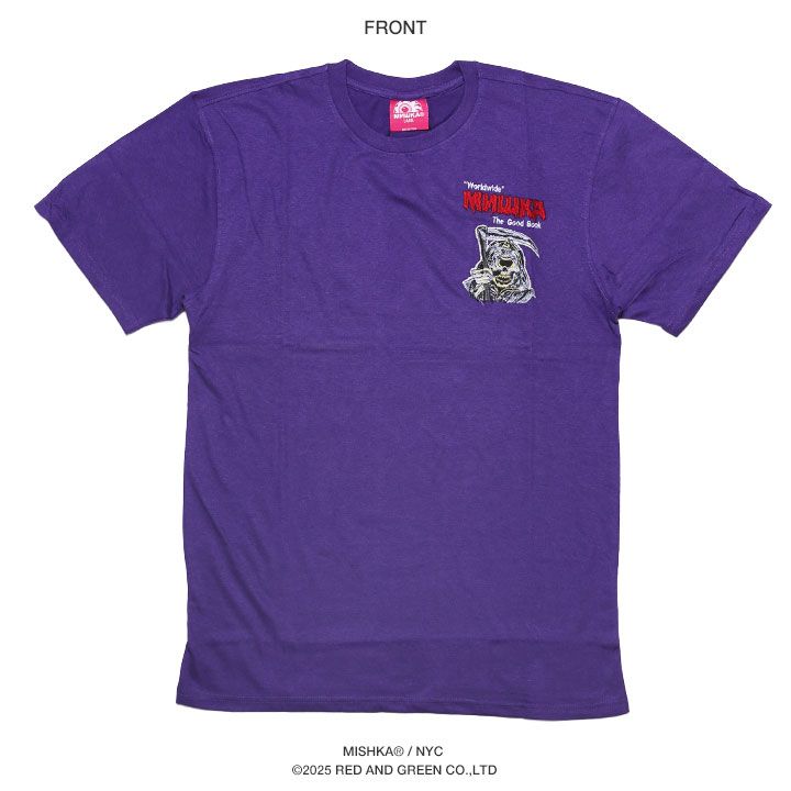 MISHKA Tシャツ 半袖 メンズ 春夏用 紫 大きいサイズ ミシカ