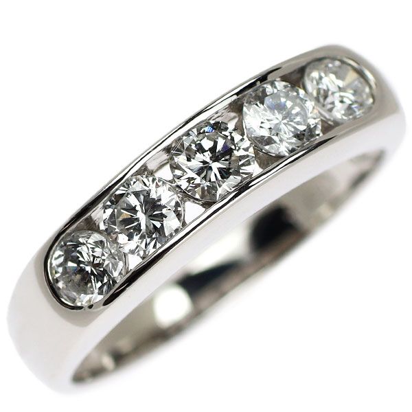 Pt900 ダイヤモンド リング 1.00ct 一文字 - メルカリ