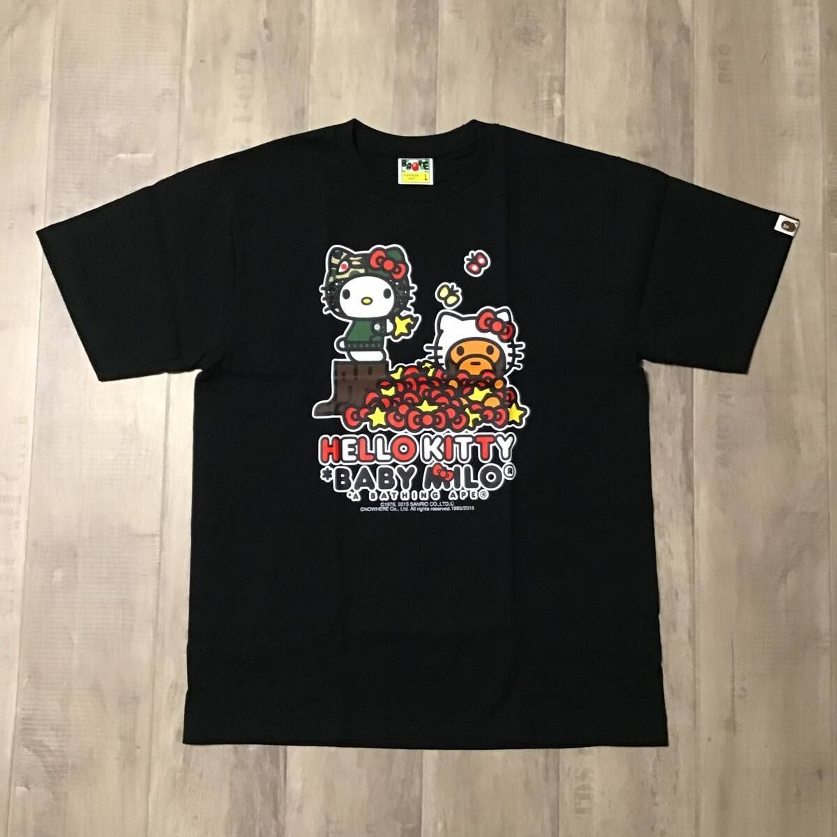 ☆新品☆ HELLO KITTY マイロ Tシャツ Lサイズ a bathing ape BAPE