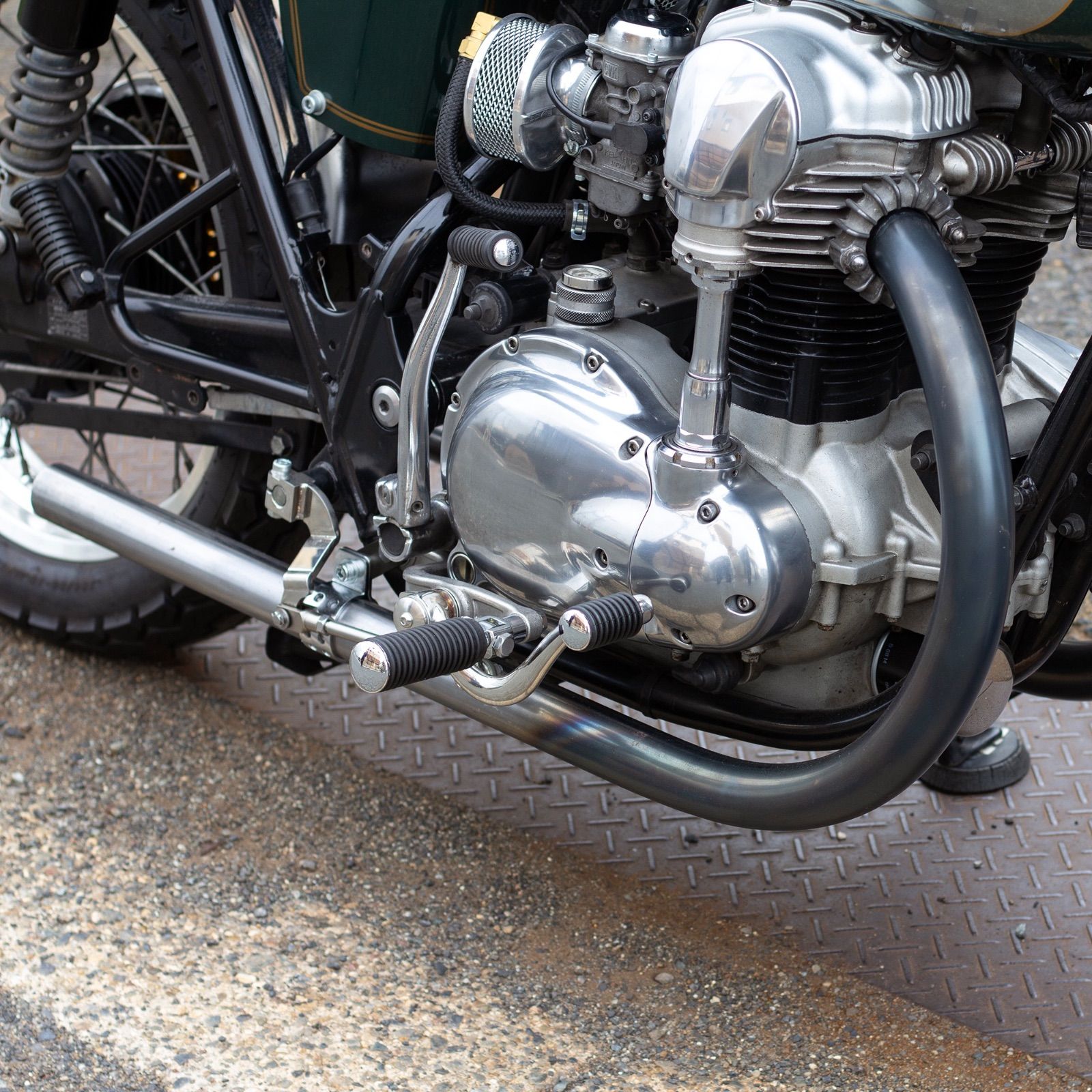 【美品・中古】W650 社外マフラー Motor Rock オールドスタイル Motor Rock モーターロック オールドスタイル手曲げマフラー