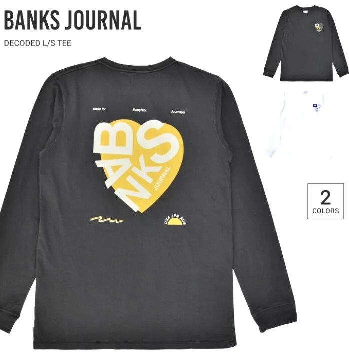 BANKS JOURNAL - 残り1点 BANKS バンクス メンズ レディース ロンT 長袖Tシャツ 長袖 残り1点 BANKS バンクス メンズ レディース ロンT 長袖Tシャツ 長袖