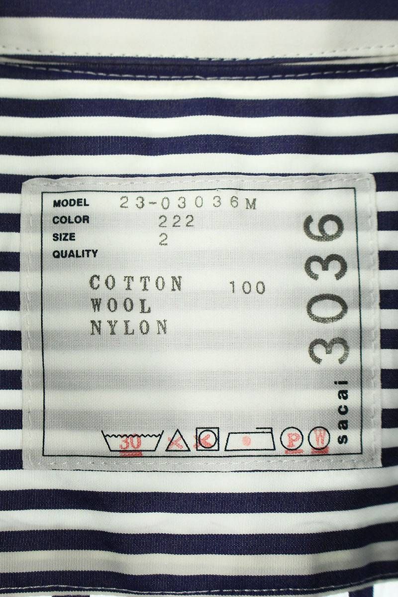 サカイ  23-03036M/Thomas Mason Cotton Poplin Coat トーマスメイゾンコットンポプリンシャツコート メンズ 2