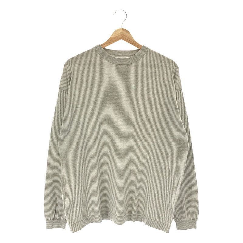 Crepuscule / クレプスキュール | × steven alan スティーブンアラン 別注 コットンボーダー クルーネック ニット | 1 |