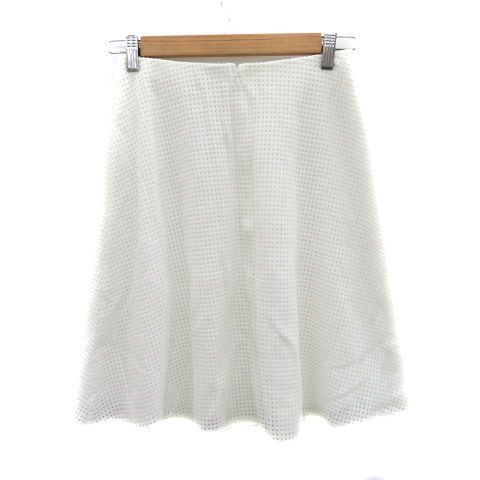 新品 ANAYI ホワイト フレアスカート サイズ38 アナイ ANAYI フレアスカート ギャザースカート ひざ丈 38 M 白