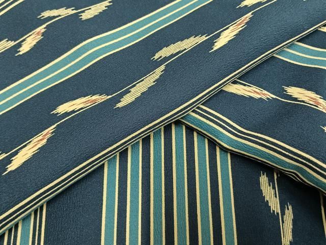 平和屋着物▽小紋　単衣　縞　洗える着物　AAAU8648fy 平和屋着物▽小紋 単衣 縞 洗える着物 AAAU8648fy