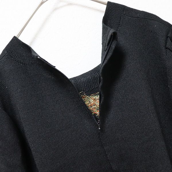 斉藤都世子 サイトウトヨコ ワンピース ニット ロング ラメ 花 七分袖