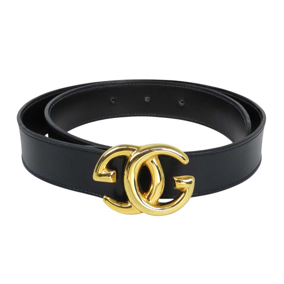 GUCCI ブラックレザー GGロゴベルト GUCCI ブラックレザー ベルト GGロゴ