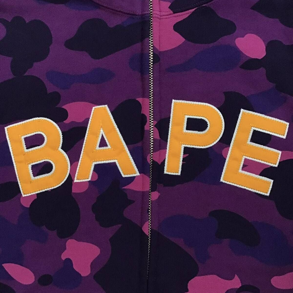 Purple camo フルジップ パーカー Lサイズ a bathing ape BAPE full 