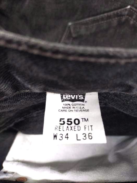 Levi's◇550/MADE IN USA/ボタン裏575/31/コットン/BLK/40550-4159-