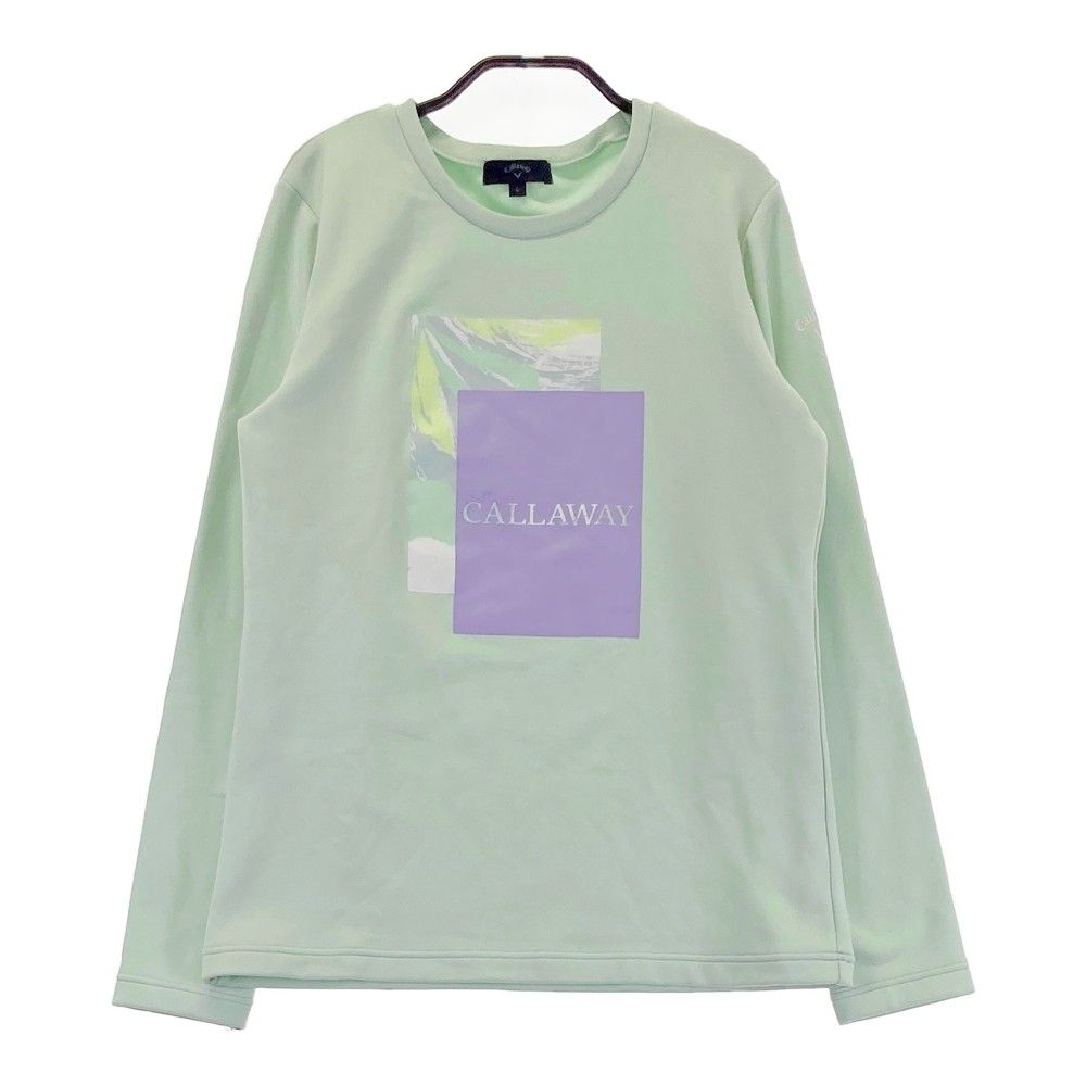 サイズ：L CALLAWAY キャロウェイ 2022年モデル 裏起毛長袖Tシャツ　裏起毛  グリーン系 [240101352826]# ゴルフウェア レディース ストスト