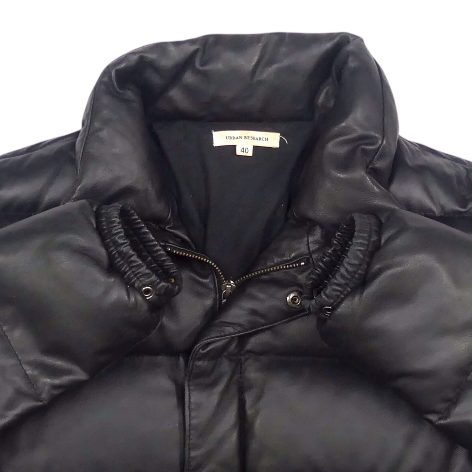 URBAN RESEARCH アーバンリサーチ ダウンジャケット M レザー 黒