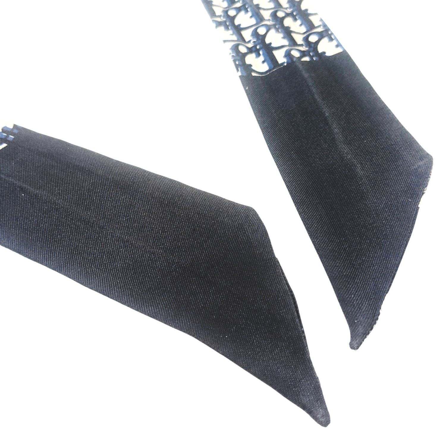 中古】Dior ディオール ミッツァ スカーフ ミニスカーフ リボン  