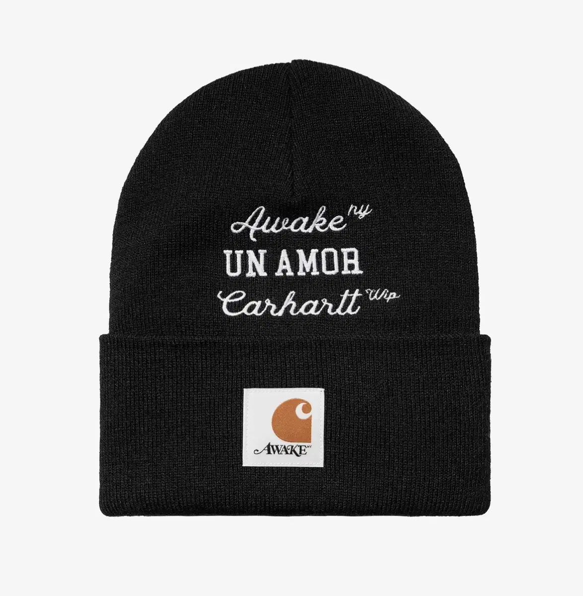【雷市場（ポンジャン）商品韓国直送】 Carhartt（カーハート) WIP x アウェイク ニューヨーク ブラック ビーニー 新品