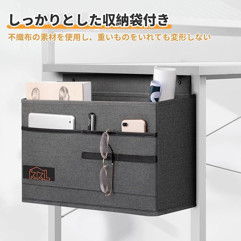 KKL デスク 机 小さい pcデスク 幅80cm 収納袋付き Amazon | KKL 机 pcデスク パソコンデスク コンパクト モニター台付き