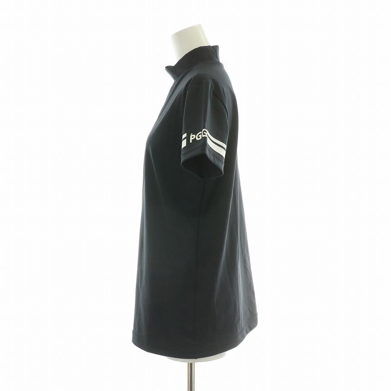 【新品】PGG ピージージー ハーフジップ モックネック シャツ 6 ブラック 新品】PGG ピージージー ハーフジップ モックネック シャツ 6