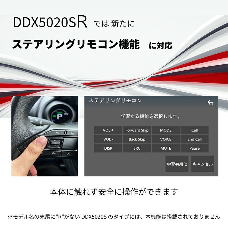 KENWOOD ケンウッド DDX5020SR ディスプレイオーディオ USBレシーバー 6.8インチ ディスプレイ ステアリングリモコン対応モデル MANTTHAN_COM