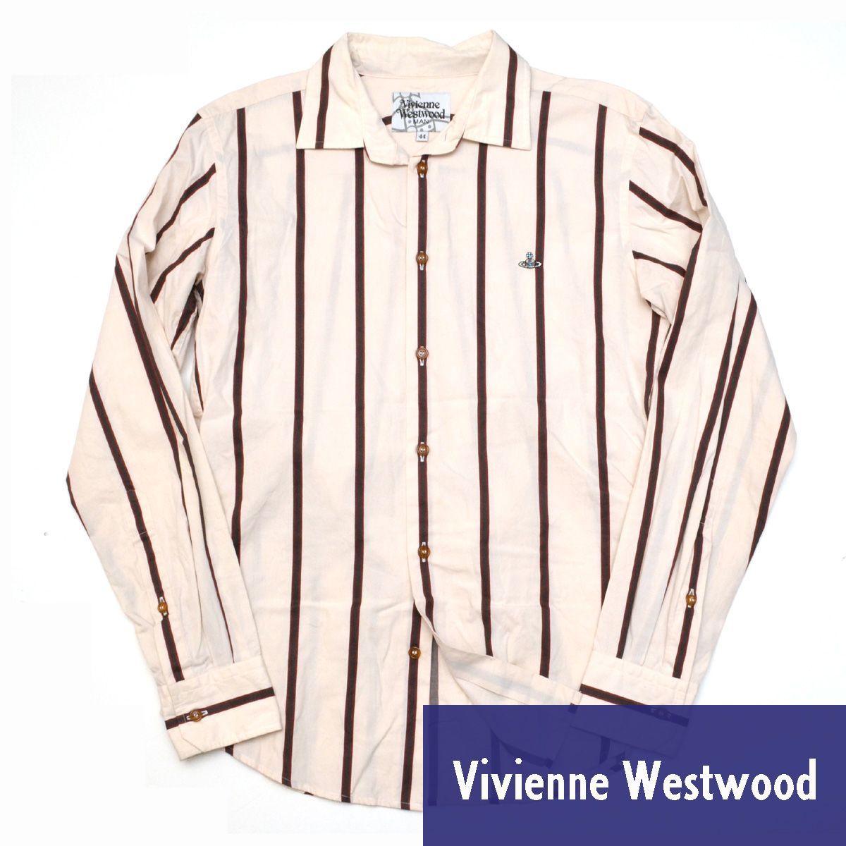 ヴィヴィアンウエストウッド ストライプ 長袖シャツ 44 Vivienne