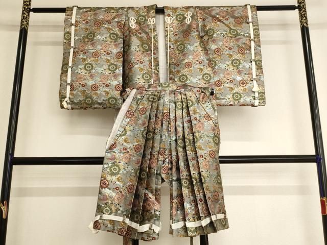 平和屋着物[]七五三 男の子 5歳 直垂・馬乗り袴セット 鳳凰花文 金糸