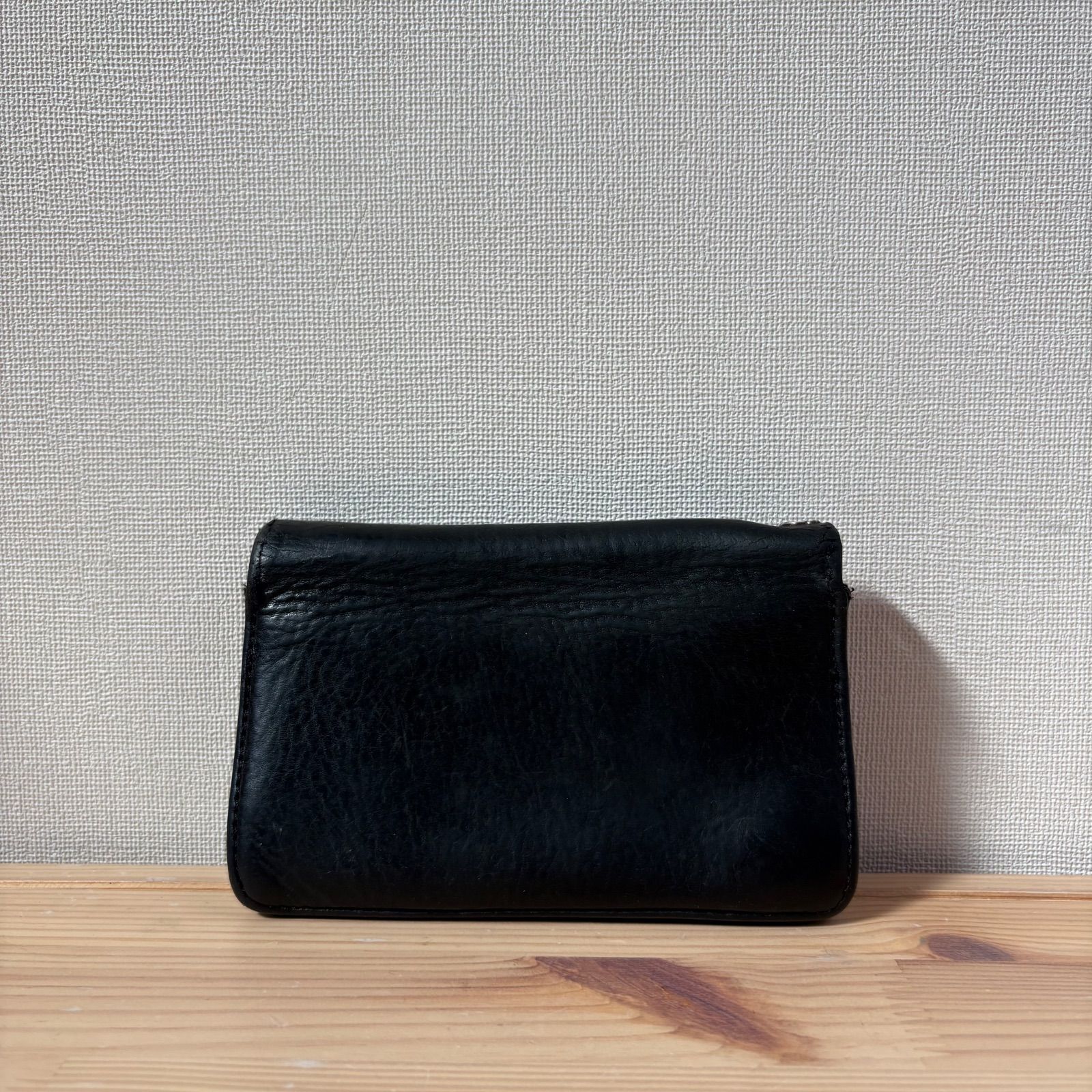 CHROME HEARTS クロムハーツ 2Zip クロスボタン レザーウォレット 二つ折り財布 ヘビーレザーウォレット