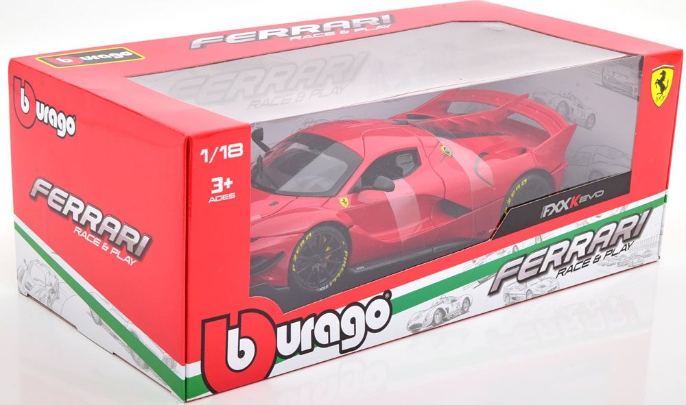 特別価格Bburago 1:18 Scale Race ＆ Play Ferrari FXX K EVO Die Cast