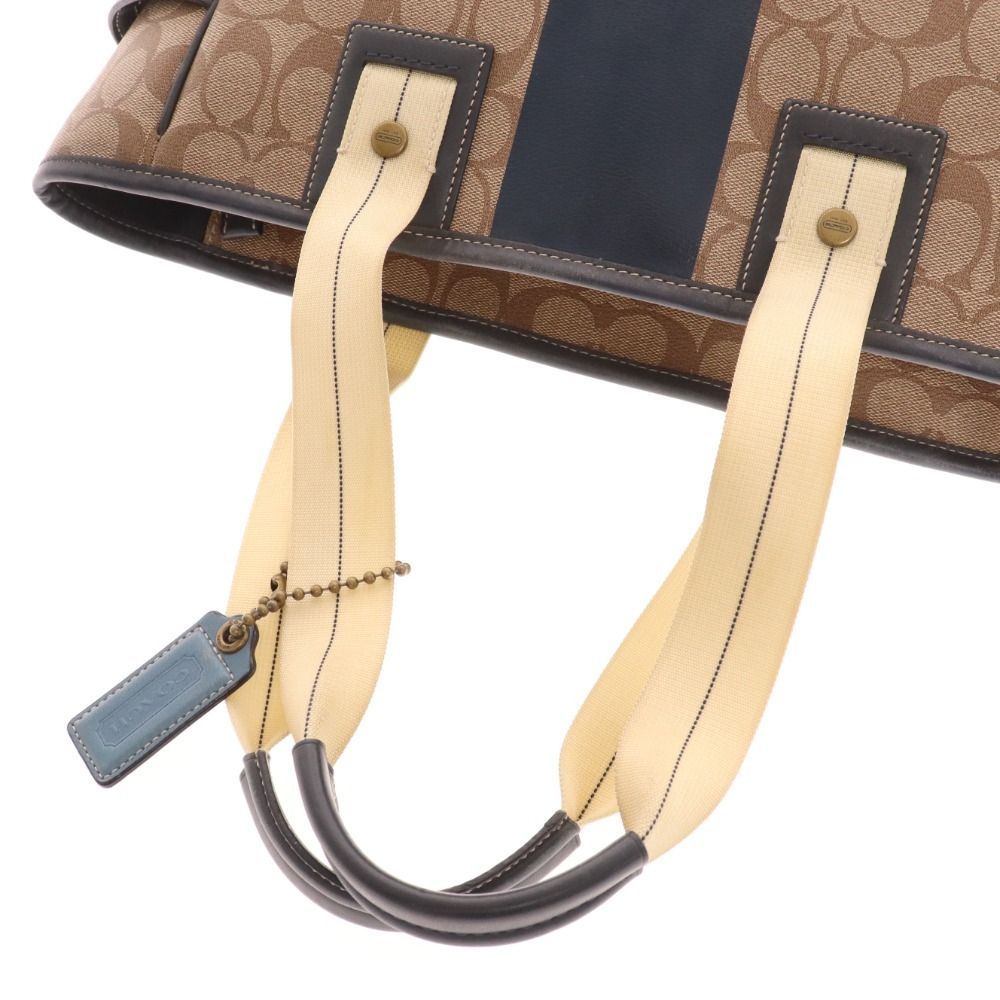 □ COACH コーチ トートバッグ F70074 シグネチャー PVC×レザー