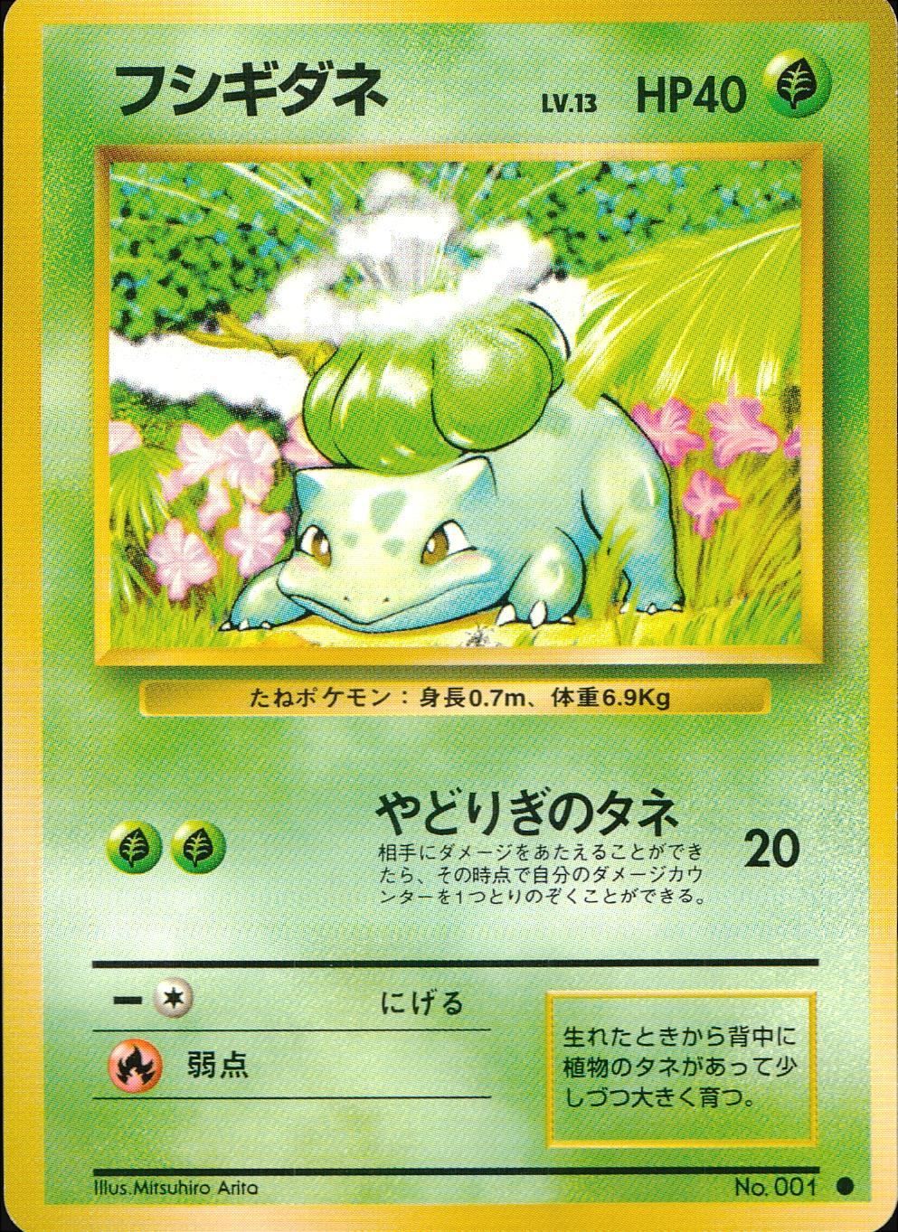 フシギダネ HP40 LV.13 マークなし PSA8鑑定済〕フシギダネLV.13(マークなし)【-】{旧裏}