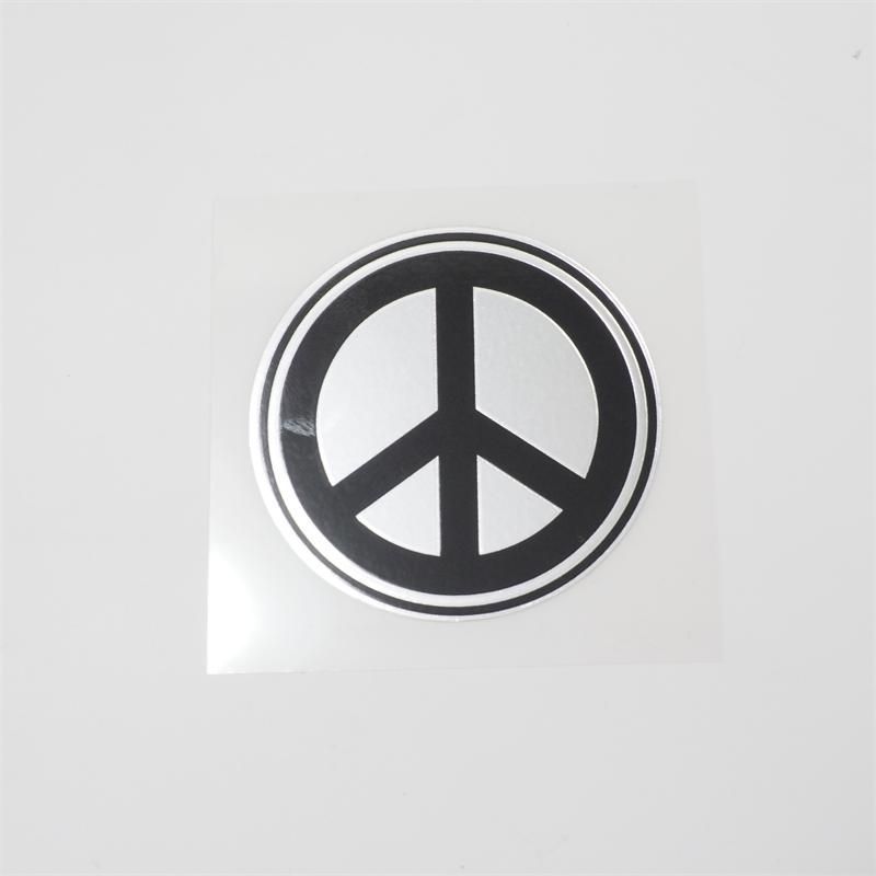 ミラー）ピースマークステッカー ミラー Peace symbol 5cm