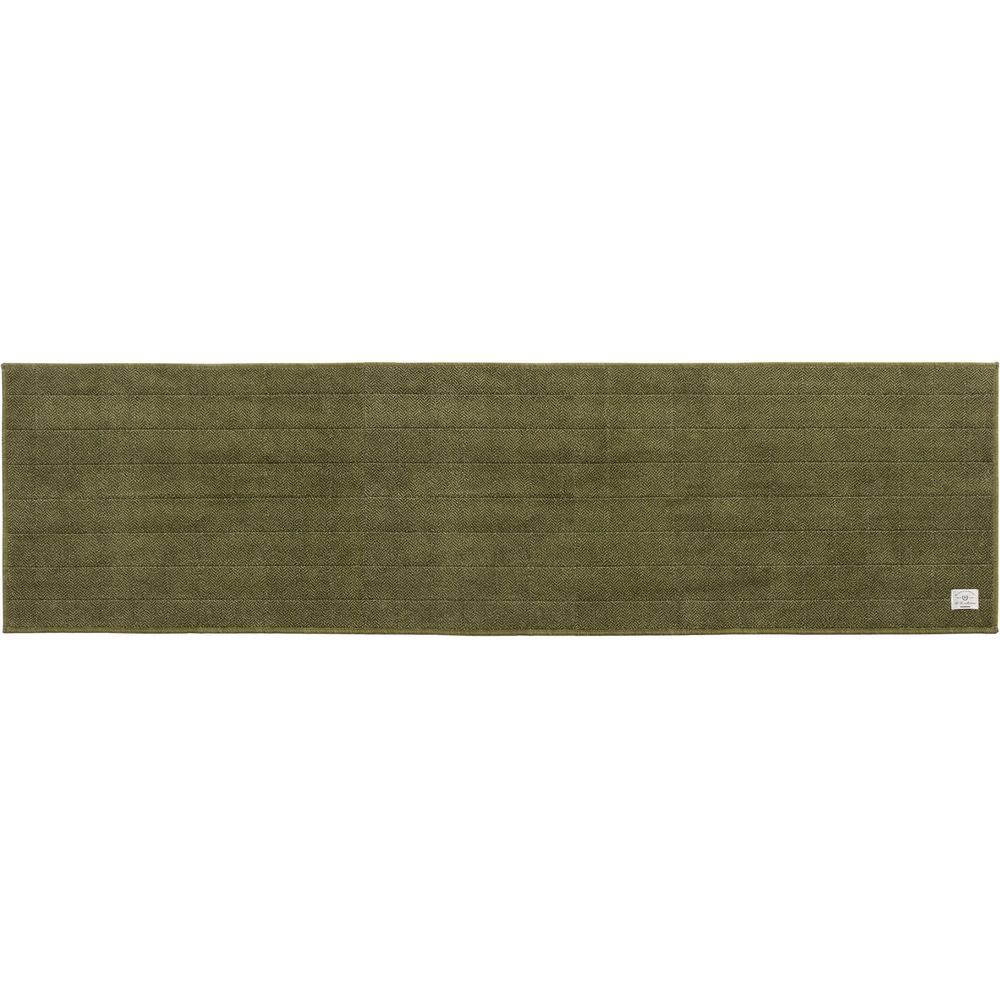 グリーン フラフィット キッチンマット ヘリンボンIV 50x180cm キッチンマット 洗える 180cm キッチン マット 台所マット 足元マット ロングサイズ 50cm幅 50 180 洗濯機 おしゃれ 抗菌 防臭 滑り止め ヘリンボン4