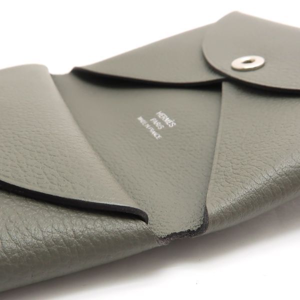 HERMES カルヴィ デュオ B刻印 グレー エバーカラー コンパクト