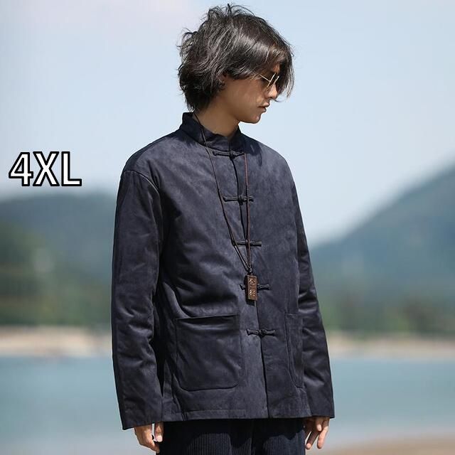 4XL メンズ ファッション 服 男性用 オシャレ シンプル 大人 かっこいい 大きいサイズ ストリート 紳士服 バックル ダウン ジャケット 厚手 ジャケット