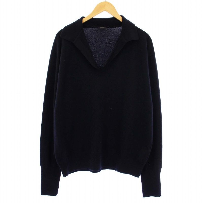 COMOLI カシミヤコモリニット ネイビー フリー COMOLI カシミヤコモリニット ネイビー フリー COMOLI