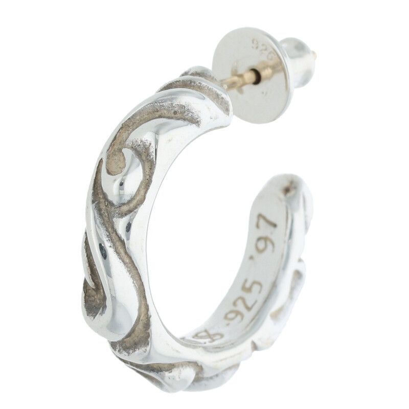 1点モノ クロムハーツ スクロール フープ 1 シルバー ピアス クロムハーツ（Chrome Hearts）クロムハーツ ピアス スクロール
