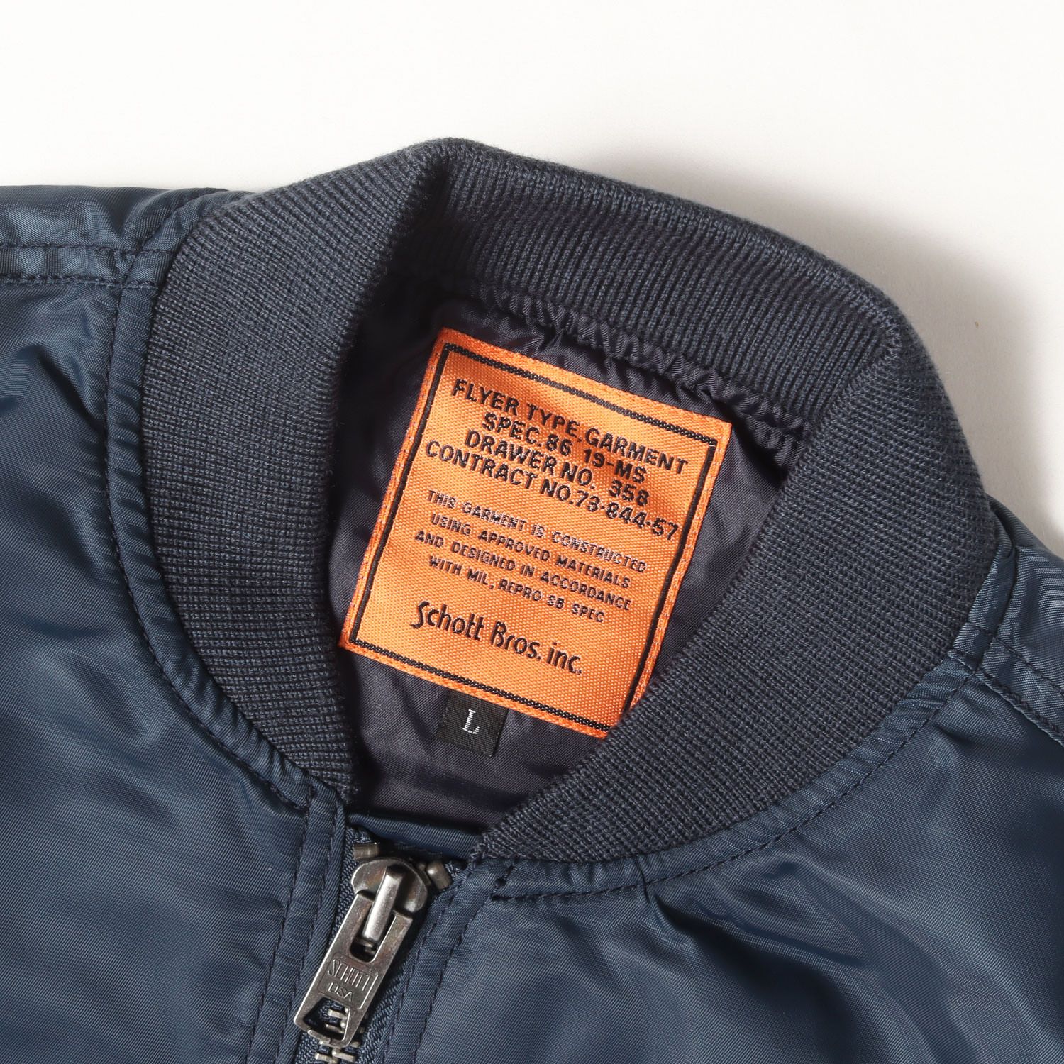 【即完品】Ron Hermann × Schott BOMBER JACKET Ron Herman ロンハーマン ジャケット 紺 ネイビー サイズ:L