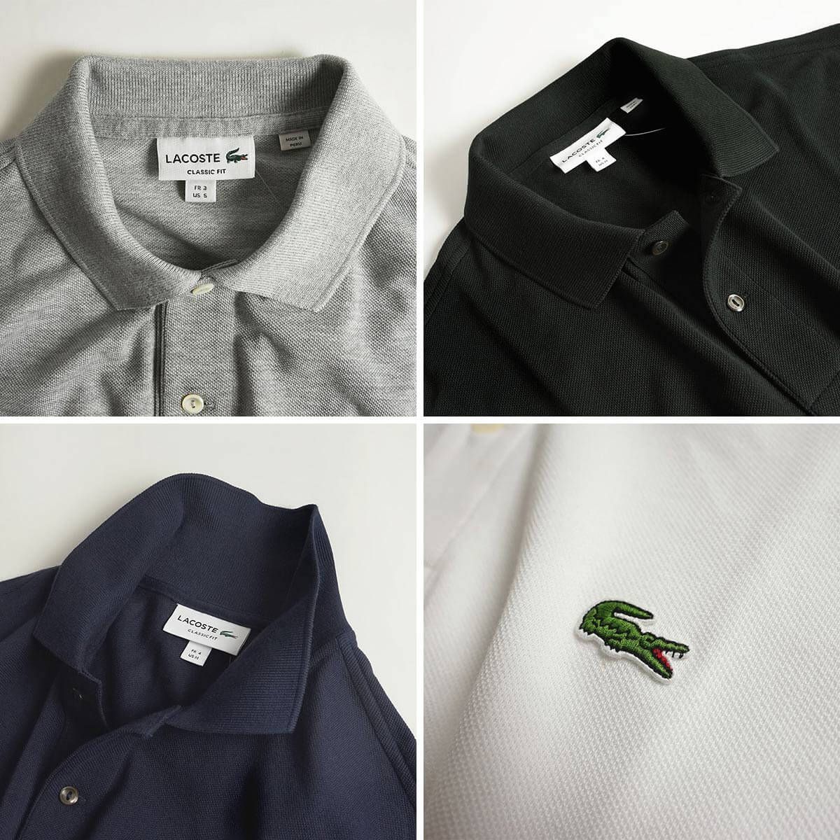 カラー：ブラック/031】ラコステ LACOSTE L1312 / L1313 長袖