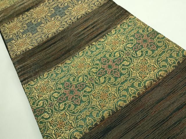 平和屋着物■極上　紋屋井関　御寮織　六通柄袋帯　葡萄唐草　金糸　逸品　DZAA6996kh5 平和屋着物□極上 紋屋井関 御寮織 六通柄袋帯 葡萄唐草 金糸 逸品