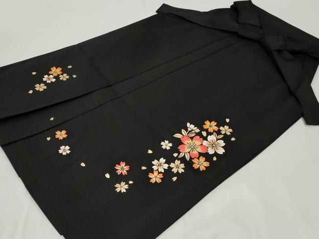 平和屋着物○女性 行灯袴 刺繍 枝垂れ花文 金糸 卒業式 洗える着物