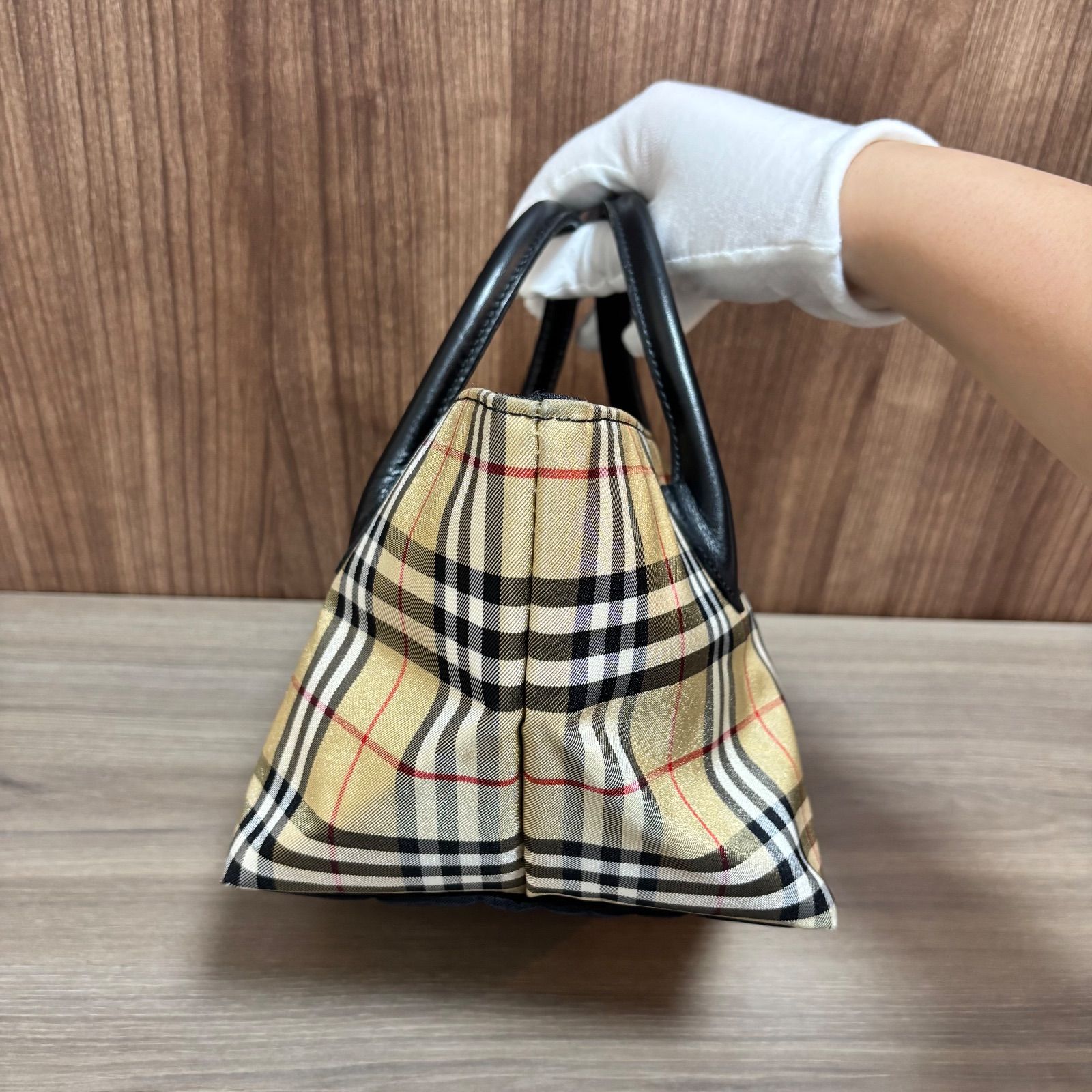 Burberry BLUELABELチェック柄 ハンドバッグ バーバリーブルーレーベル