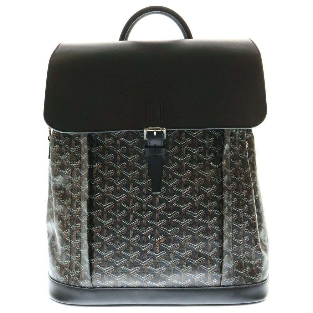 GOYARD ゴヤール アルパンMM PVC レザーエリンボーン 2WAYバックパック リュック ブラック ブラウン