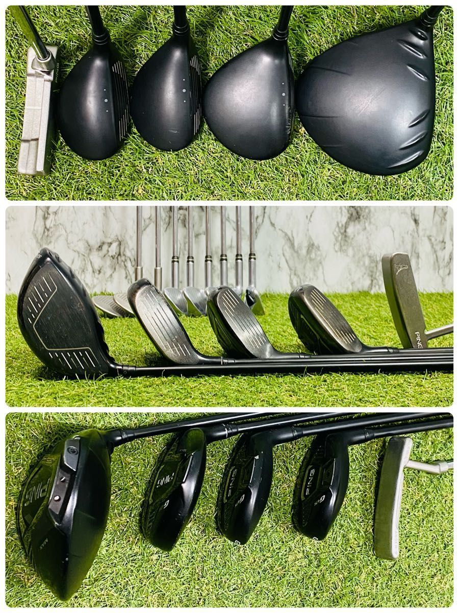 PING G15 ピン メンズゴルフセット 超豪華13本 黒ドット フルセット PING G15 ピン メンズゴルフセット 超豪華13本 黒ドット フル