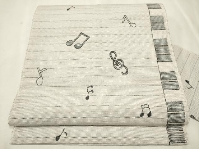 平和屋着物○八寸名古屋帯 紬地 音符 正絹 逸品 CAAV7134hy - メルカリ 