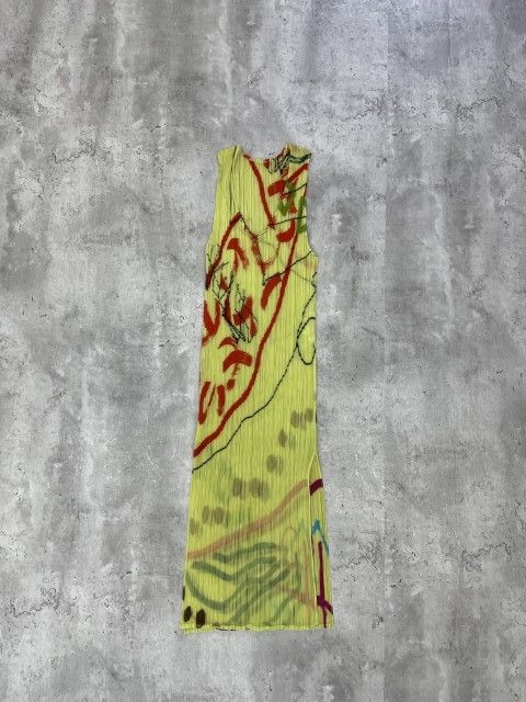 イッセイミヤケ　プリーツ　シースルー　スカート　ノースリーブ ISSEY MIYAKE(イッセイミヤケ) プリーツミニスカートIM02FG922