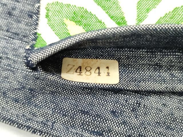 平和屋着物○太鼓柄袋帯 紬地 切嵌幾何学花文 正絹