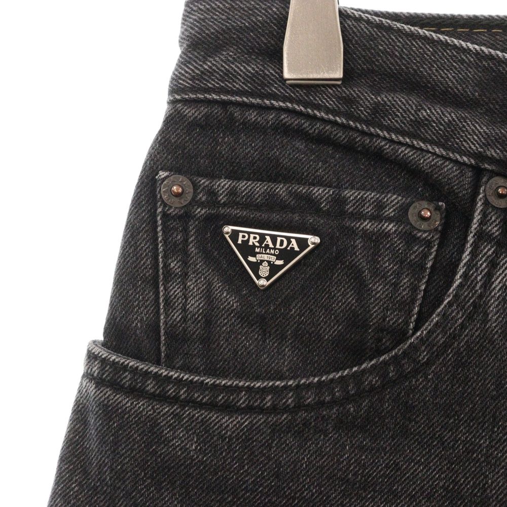PRADA (プラダ) 23SS トライアングル ロゴ プレート デニム