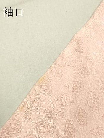 平和屋着物▽上質な色無地 単衣 舞葉地紋 ローズダスト色