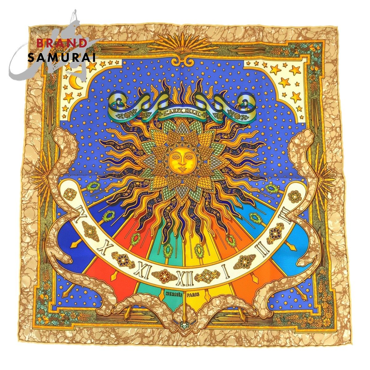 美品 HERMES エルメス カレ カーペディエム 今日一日を楽しむ