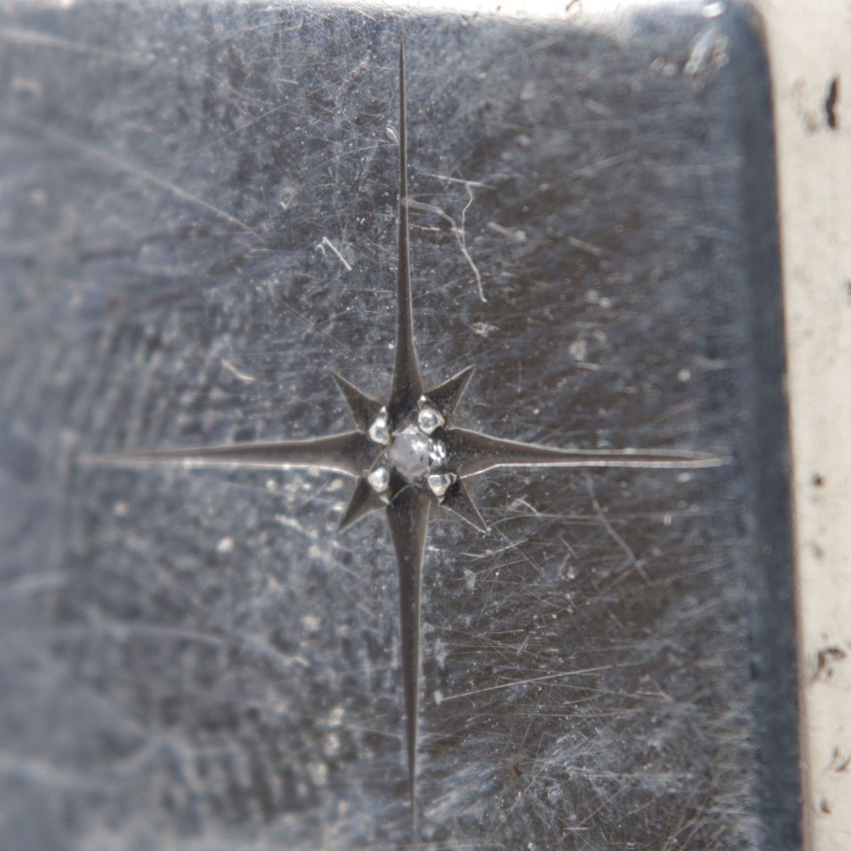 ZIPPO ジッポー 2003年 STERLING 1P ダイヤモンド STERLING SILVER 925 ×ダイヤモンド A03 ケースサイズ約48×55×12mm ケース重量34.2g NT Cランク WWW_KANDAIZUMI_COM